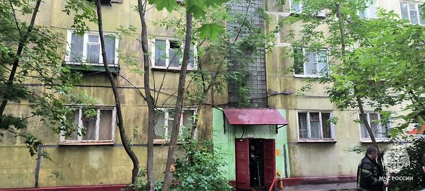 Опубликованы кадры с места смертельного пожара под Москвой
